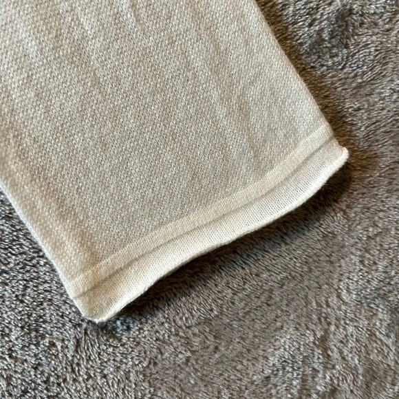 Y2K Cream Floral Applique Top Long Sleeve Fairy Whimsical 90s Coquette Soft Girl - Picture 5 of 6